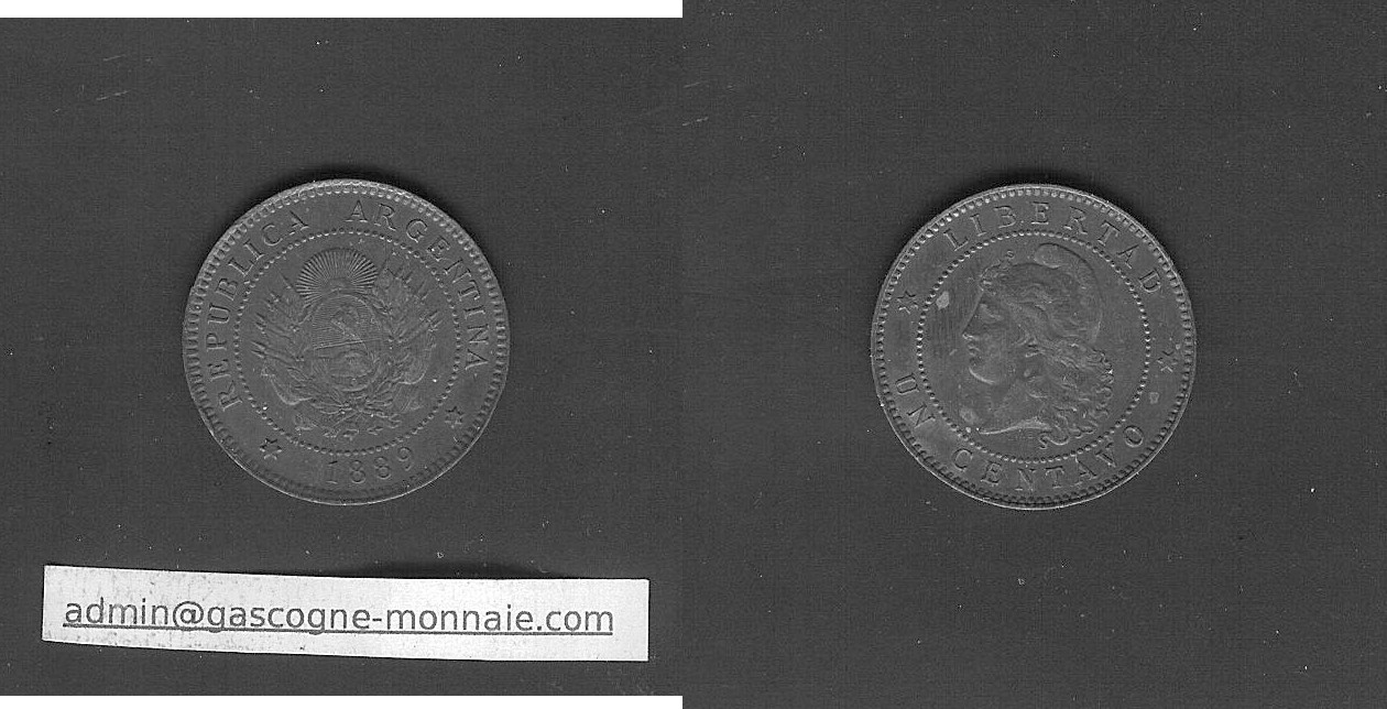 Argentina 1 centavo 1889 TTB+
